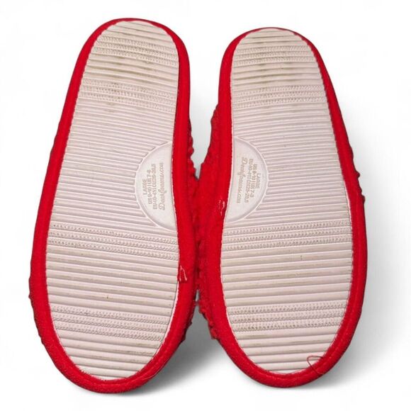 Dearfoams Women's Red "Mama Claus" Slippers Size Large 9/10 - Picture 4 of 6